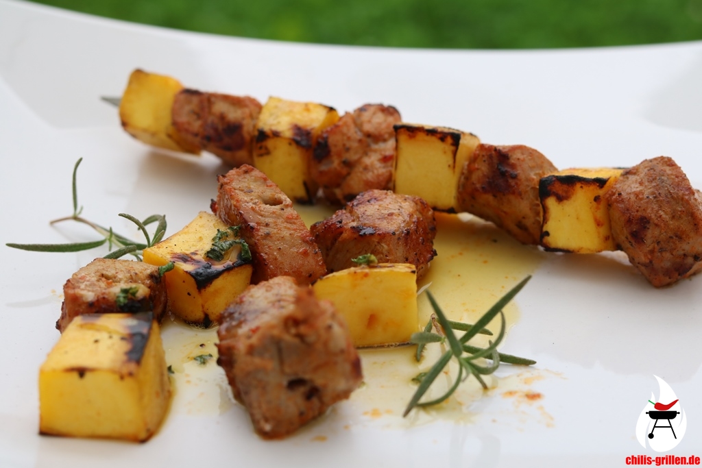 Schweine-Mango-Spieße