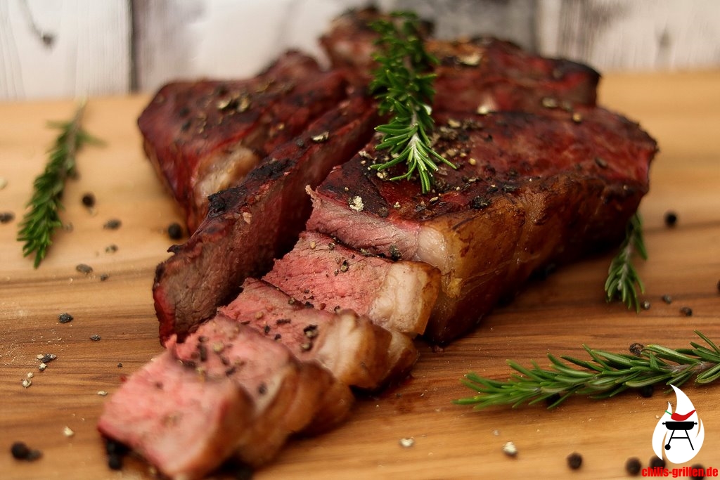 Porterhouse-Steak aus Whisky-Rauch