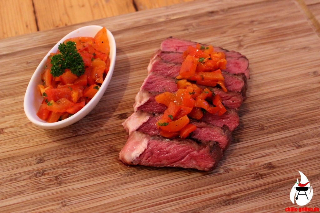 Ribeye-Steak mit Peperonata