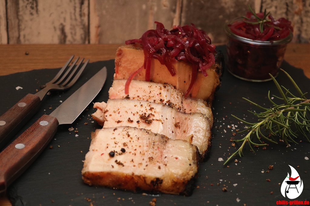 Kotelett mit Whisky-Zwiebeln