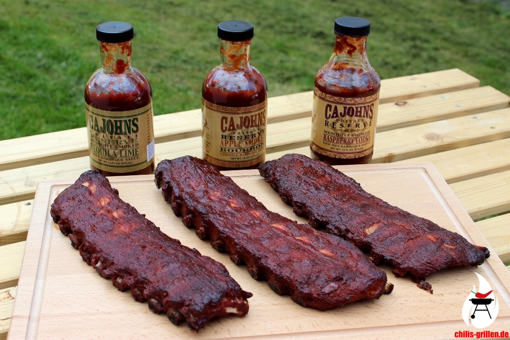 CaJohns BBQ-Saucen als Glace für Ribs