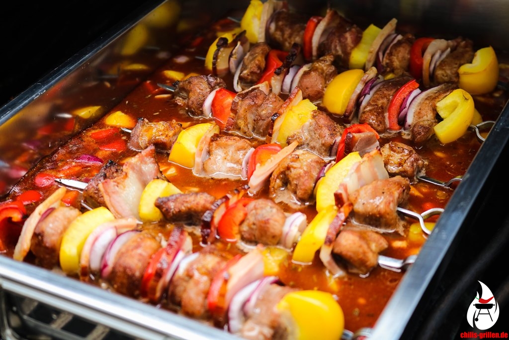 Schaschlikspieße vom Grill